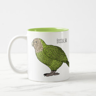 Tasse 2 Couleurs dessin animé d'oiseaux de Kakapo