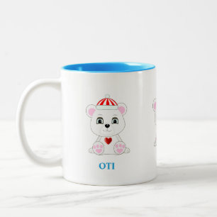 Tasse 2 Couleurs Dessin animé d'ours polaire mignon