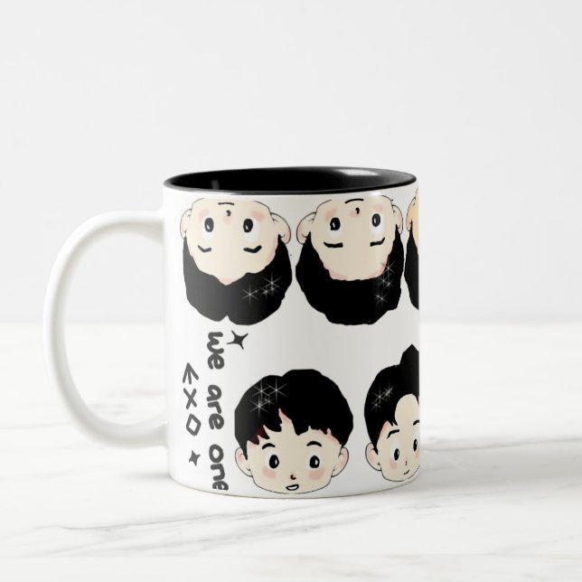 Tasse 2 Couleurs Dessin animé Exo mignon  (Gauche)