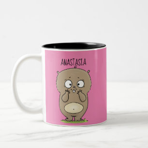 Tasse 2 Couleurs Dessin d'adorable hamster