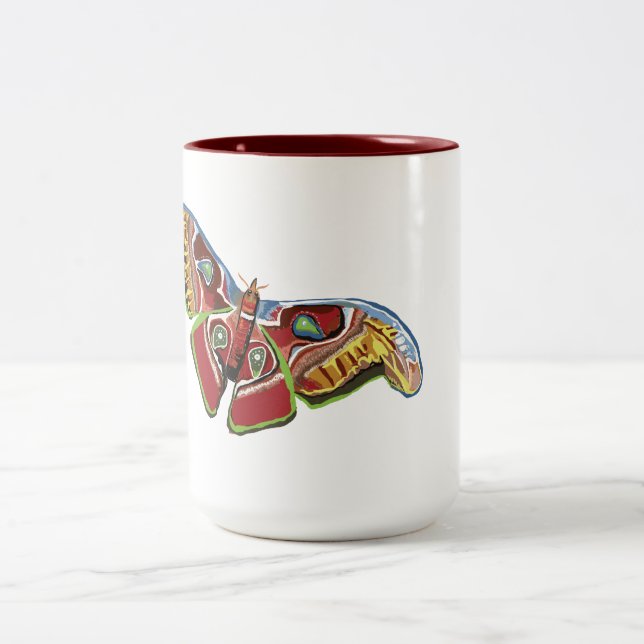 Tasse 2 Couleurs Dessin d'art (Centre)