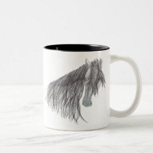 Tasse 2 Couleurs Dessin de cheval de Paso Fino