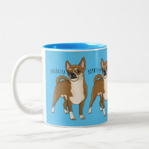 Tasse 2 Couleurs Dessin de Chihuahua pour chien