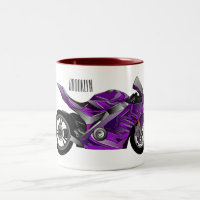Dessin de moto de sport violet