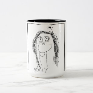 Tasse 2 Couleurs Dessin de votre enfant - Cadeau pour la fête des m