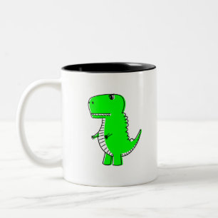 Tasse 2 Couleurs Dessin Dinosaure Vert