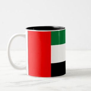 Tasse 2 Couleurs Dessin du drapeau des Émirats arabes unis