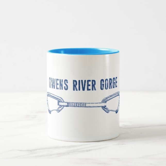 Tasse 2 Couleurs Dessin rapide d'escalade de roche de Owens River G (Centre)