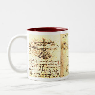 Tasse 2 Couleurs Dessins 2 de Leonado da Vinci