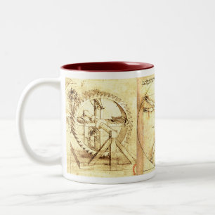 Tasse 2 Couleurs Dessins 4 de Leonado da Vinci
