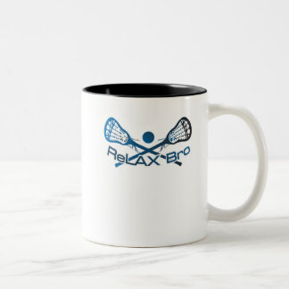 Tasse 2 Couleurs Détendez le cadeau drôle de joueur de lacrosse de