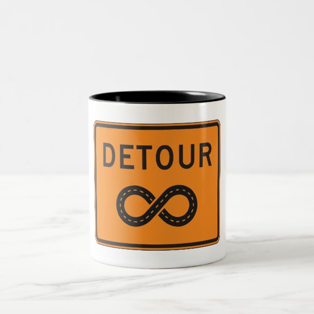 Tasse 2 Couleurs Détours infinis à vélo (Centre)