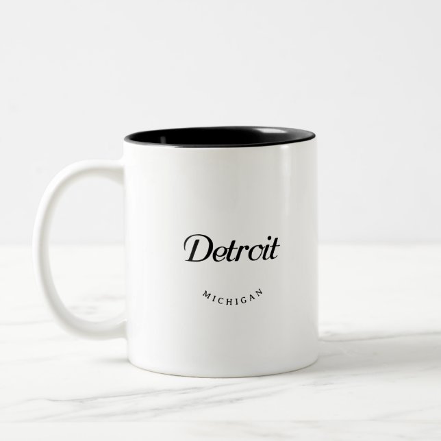 Tasse 2 Couleurs Détroit MI (Gauche)