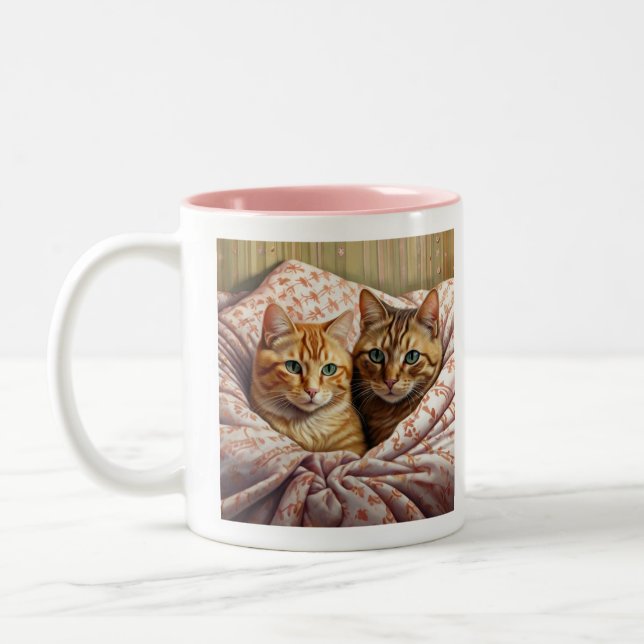 Tasse 2 Couleurs Deux chats Ginger (Gauche)