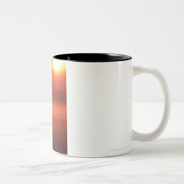Tasse 2 Couleurs Deux chevaux au coucher du soleil (Droit)
