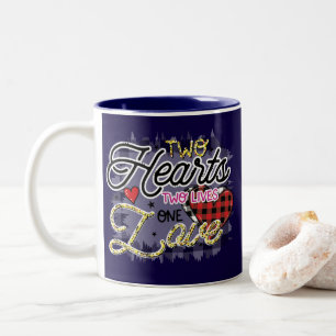 Tasse 2 Couleurs Deux coeurs Deux vies Un amour, Saint Valentin