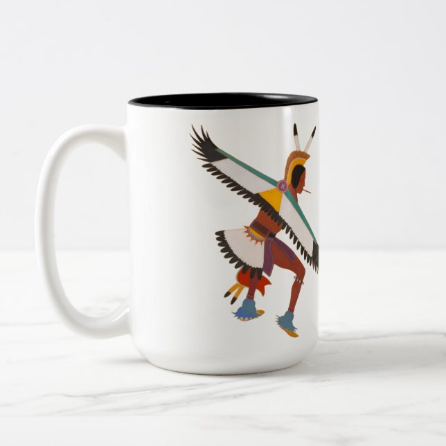 Tasse 2 Couleurs Deux danseurs d'aigle (Gauche)