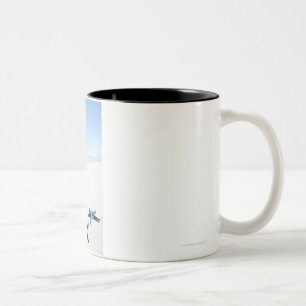 Tasse 2 Couleurs Deux étoiles de mer bleues au bord de l'eau sur