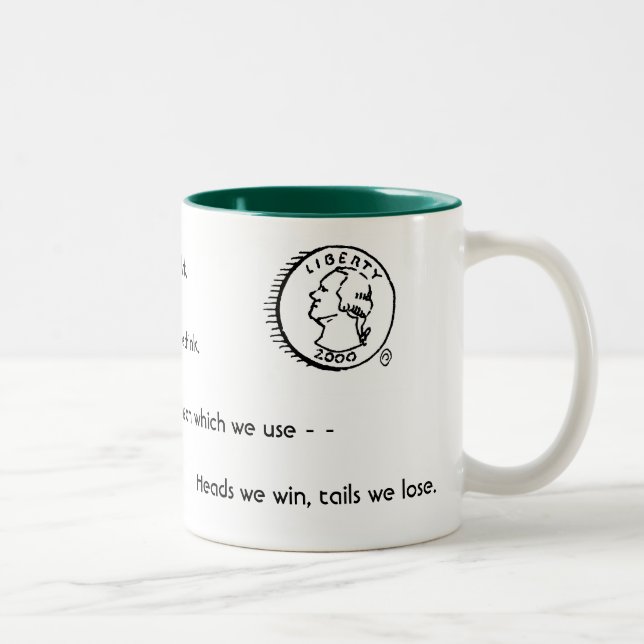 Tasse 2 Couleurs Deux extrémités avec un lien commun (Droit)