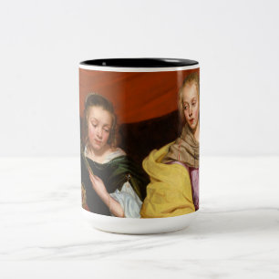 Tasse 2 Couleurs Deux filles comme Saint Agnes et Saint Dorothea