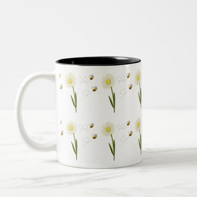 Tasse 2 Couleurs Deux petites abeilles mignonnes (Gauche)