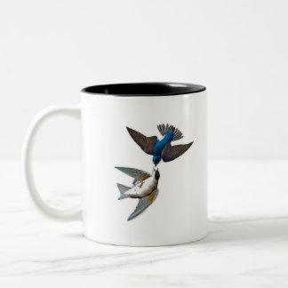 Tasse 2 Couleurs Deux petits oiseaux volant librement dans le ciel.
