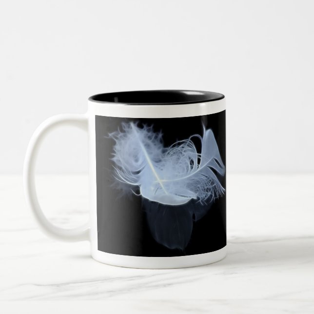Tasse 2 Couleurs Deux plumes de flamme et réflexion (Gauche)