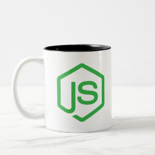 Tasse 2 Couleurs Développeur web de Javascript de logo de Nodejs