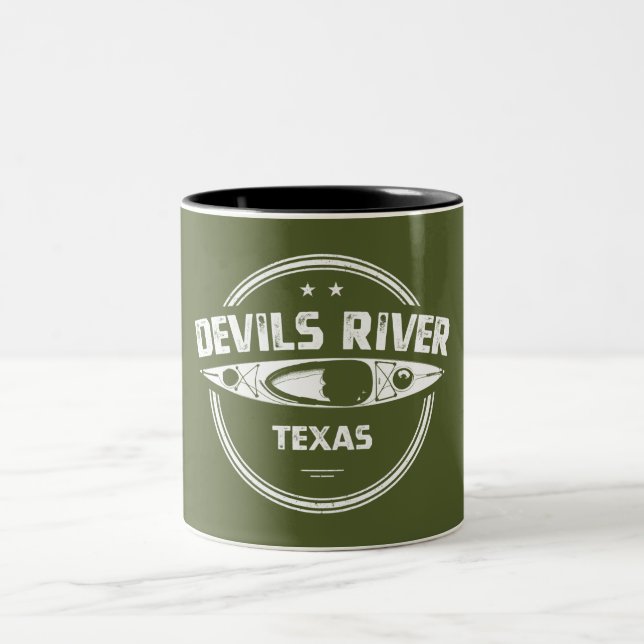 Tasse 2 Couleurs Devils River Texas Kayak (Centre)