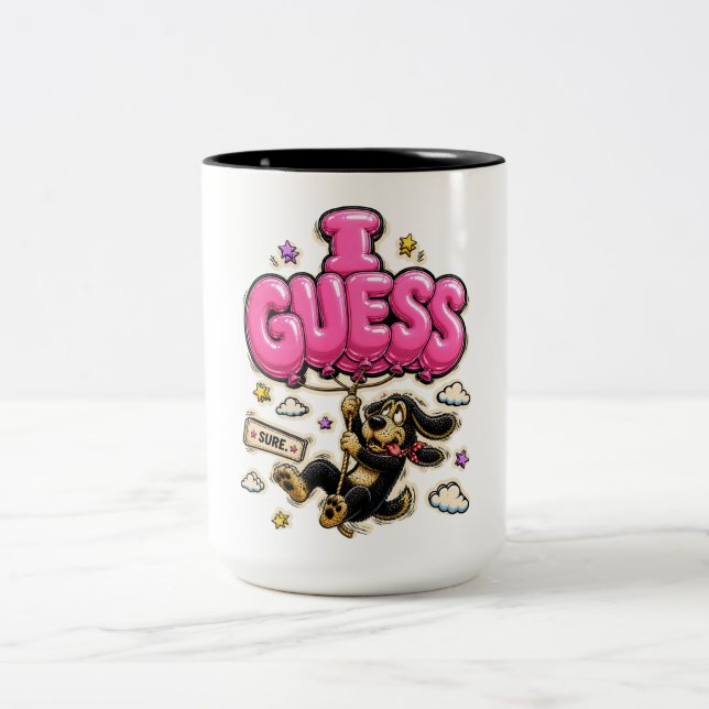 Tasse 2 Couleurs Devinez encore personnalisé drôle sarcasm (Centre)