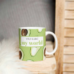 Tasse 2 Couleurs Devis moderne vert Avocado amusant<br><div class="desc">Devis moderne vert Avocado amusant</div>