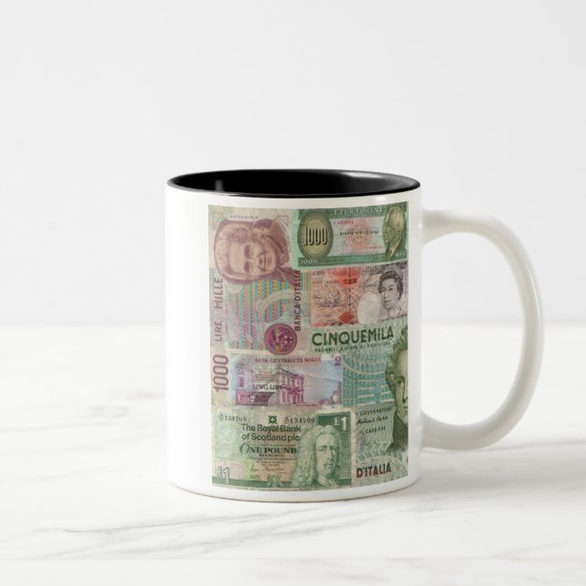 Tasse 2 Couleurs Devise européenne (Droit)