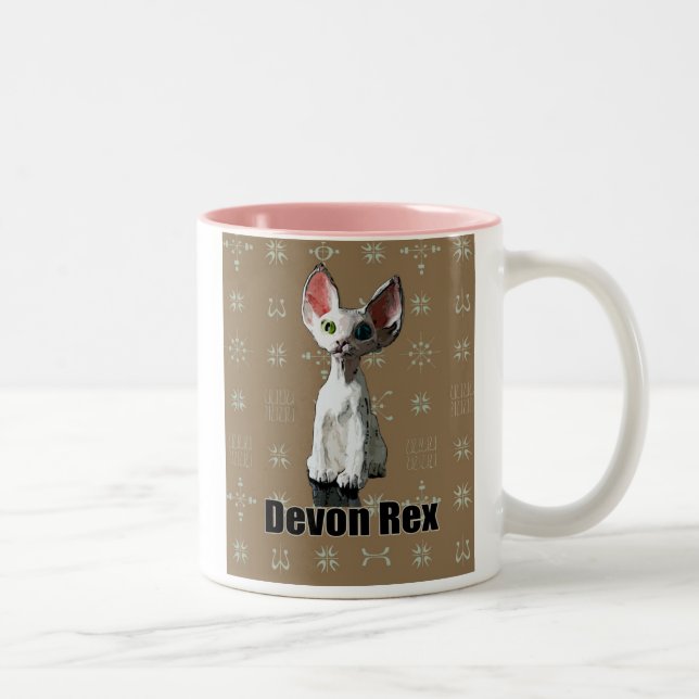 Tasse 2 Couleurs Devon blanc Rex (Droit)