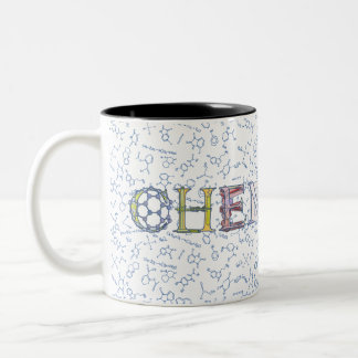 Tasse 2 Couleurs Diagramme de chimie motif et typographie Deux tons