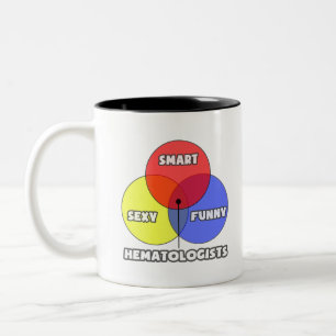 Tasse 2 Couleurs Diagramme de Venn .. Hématologues