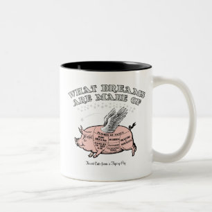 Tasse 2 Couleurs Diagramme des coupes de porc volant