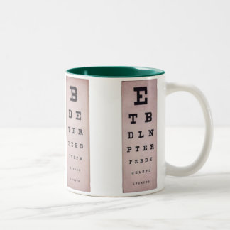 Tasse 2 Couleurs Diagrammes d'oeil vintages