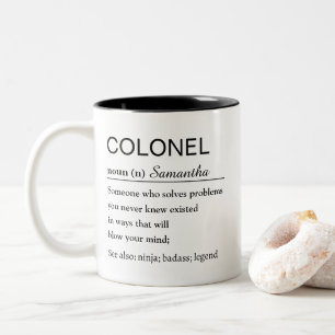 Tasse 2 Couleurs Dictionnaire personnalisé du colonel Définition