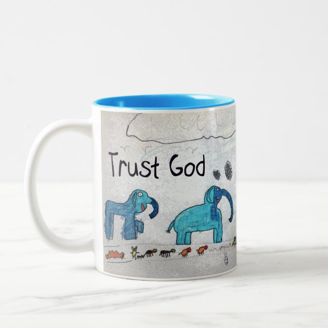Tasse 2 Couleurs Dieu de confiance (Gauche)