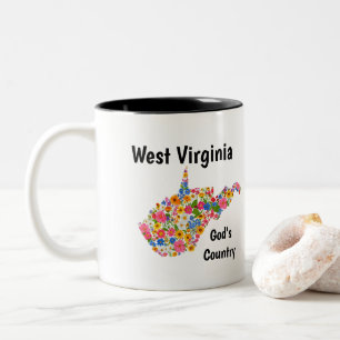Tasse 2 Couleurs Dieu du pays de Virginie-Occidentale