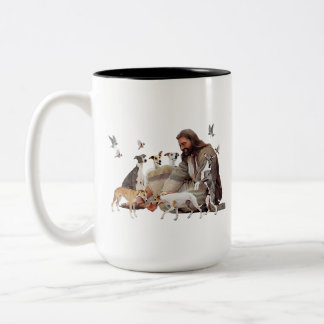 Tasse 2 Couleurs Dieu Entouré Par Whippet