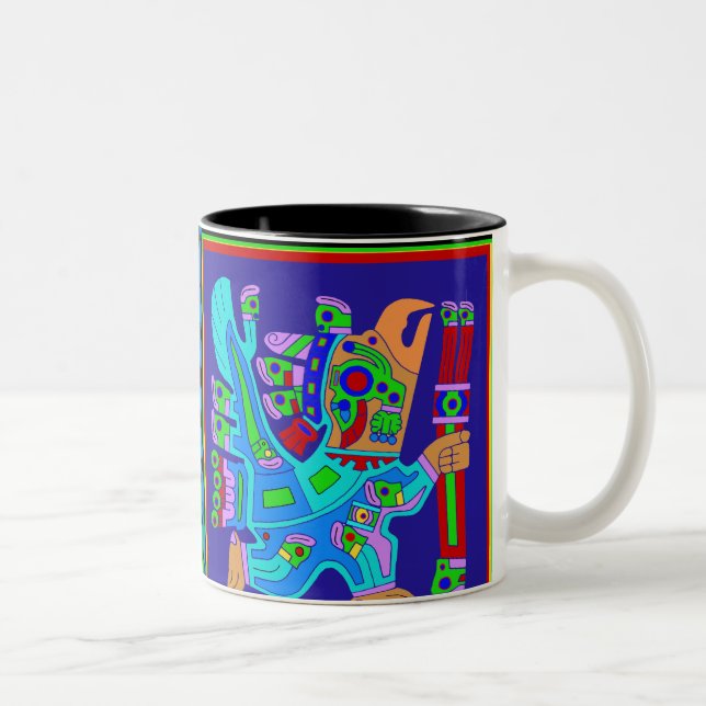 Tasse 2 Couleurs Dieu guerrier de l'aigle aztèque (Droit)