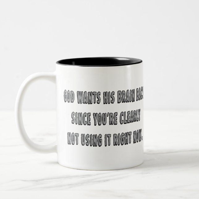 Tasse 2 Couleurs Dieu veut son dos de cerveau… (Gauche)