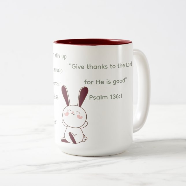Tasse 2 Couleurs Différentes Écritures (Devant droit)