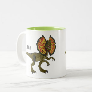 Tasse 2 Couleurs Dilophosaurus dessin animé