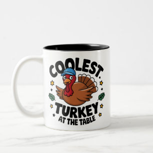 Tasse 2 Couleurs Dinde la plus cool à la table du dîner de Thanksgi