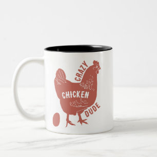 Tasse 2 Couleurs Dingue de poulet