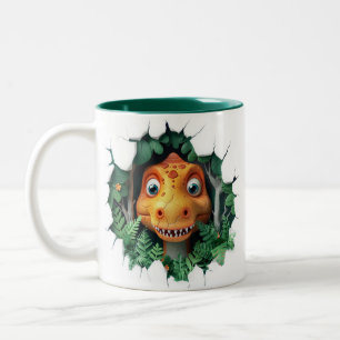 Tasse 2 Couleurs Dinosaure 3D Hot Cocoa Kids