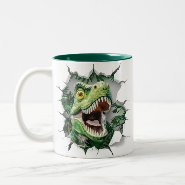 Tasse 2 Couleurs Dinosaure 3D Hot Cocoa Kids (Gauche)
