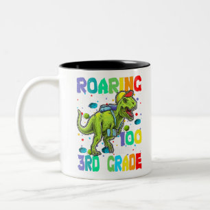 Tasse 2 Couleurs Dinosaure T-Rex Roaring En 100 Jours De 3E Classe